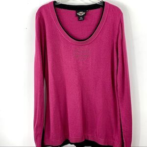Harley Davidson Fuchsia Punk Acrylic Sweater‎ 2XL